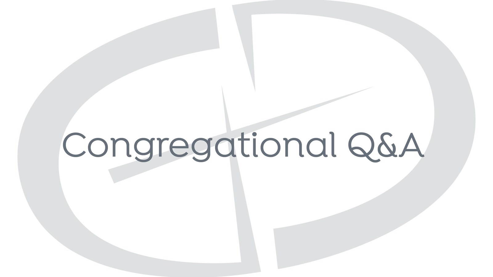 Events at Gloria Dei – Congregational Q & A